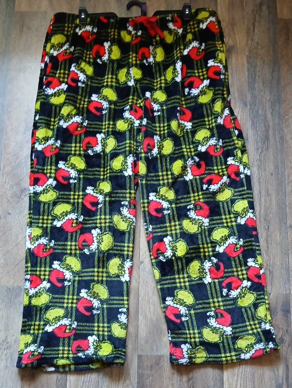 Sleepwear Holiday Plaid Fleece Pajama Pants - Black, Red & Green